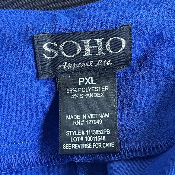 SOHO Apparel Pants Womens Plus XL Petite Ankle Length Stretch Dressy Trousers - Picture 3 of 11
